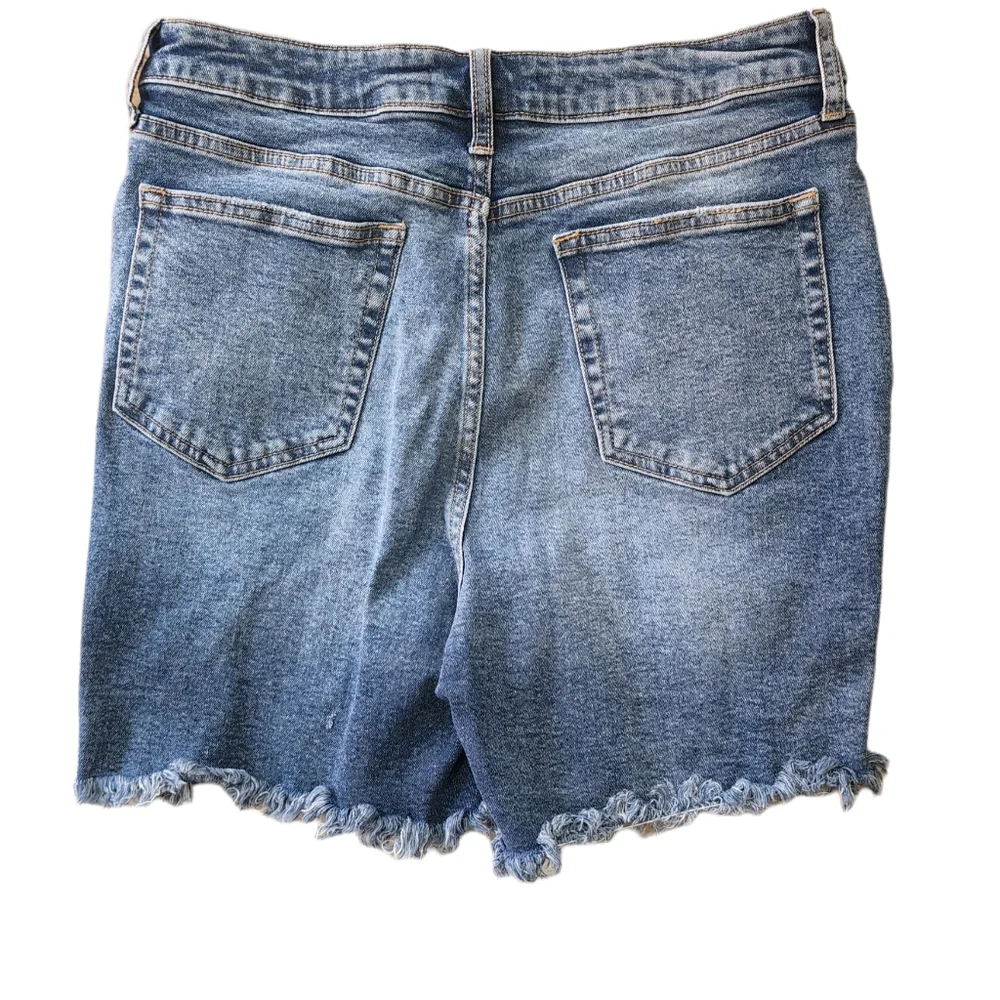 Fashion Nova Hi Waist Distressed Jean Shorts Size 13